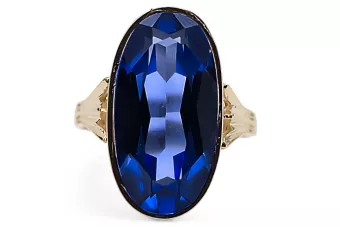  Safír 14k žluté zlato Vintage Jewlery vrc113y